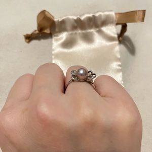 S925 adjustable fresh water pearl ring
